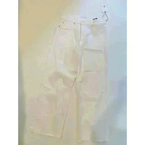 NWT 7 For All Mankind White Wide Leg Cutoff Jeans‎ 29 - Picture 1 of 8